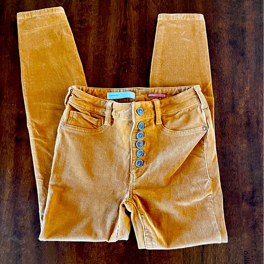 Anthropologie pilcro high rise skinny corduroy pants. NWOT